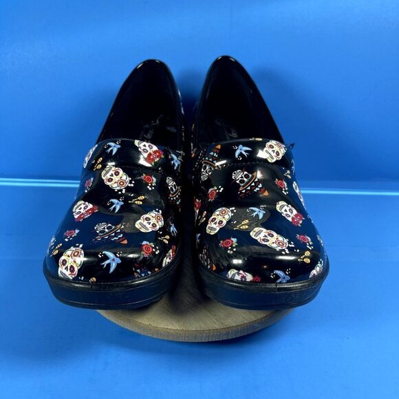 Easy Work by‎ Easy Street Non Slip Black Skeleton Clogs Women's Shoe Size 5.5 - Picture 2 of 10
